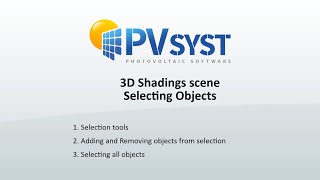 PVsyst 7  Shadings 002  Objects selection [upl. by Cyndi114]