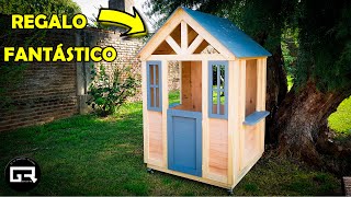 CASA de MADERA para NIÑOS COMO HACER  DIY PLAYHOUSE WOOD [upl. by Tedra278]