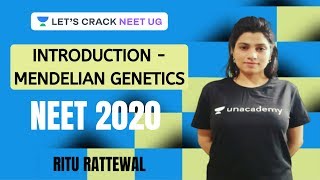 Mendelian Genetics  Introduction  Principals of Inheritance and Variation  Target NEET 2020 [upl. by Norvun]