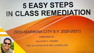 5 EASY STEPS IN CLASS REMEDIATION  GPeer’s Channel [upl. by Hesoj182]