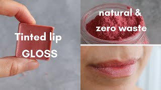 Tinted lip balm and lip gloss diy recipe  natural and zero waste [upl. by Elleahcim967]