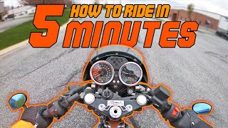 How to ride a motorcycle in 5 minutes [upl. by Aihsenyt]