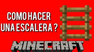 Como Hacer Una Escalera En Minecraft De Madera [upl. by Zeuqram525]