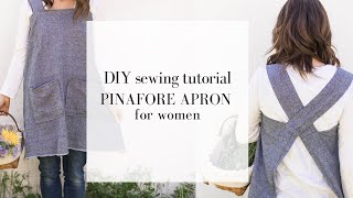 Cross Back Apron Tutorial [upl. by Aseret296]