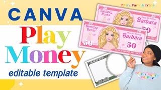 Play Money Printable Template Using Canva [upl. by Haynes]