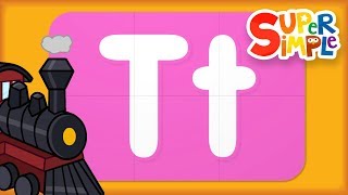 Learn Letter T  Turn amp Learn ABCs  ​​🌈 Super Simple ABCs [upl. by Jaime32]