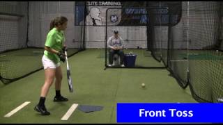 Fastpitch Softball hitting toss drills 1 [upl. by Ettenav]