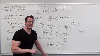 Integrating Factor for Exact Differential Equations Differential Equations 30 [upl. by Ennail]