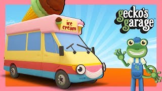 Ice Cream Truck Videos For Children  Geckos Garage  Truck Cartoons [upl. by Almallah]