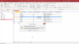 How to Delete Records from a Table in MS Access  Office 365 [upl. by Aneehsyt]