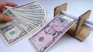 How to Make Simple Money Printer at Home from Cardboard  Diy Great Idea [upl. by Soirtimid]