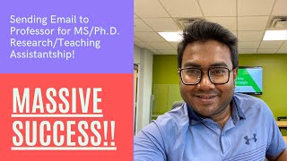 Best Strategy to send Email to Professor for getting a Research AssistantshipTeaching Assistantship [upl. by Anid]