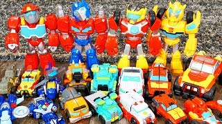 Transformers Rescue Bots Academy Full Collection Hotshot Optimus Heatwave Racer Whirl Brushfire [upl. by Zacherie]