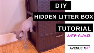 DIY Best Hidden Litter Box Tutorial [upl. by Keane]