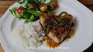 Spicy Tuna Steak Pan Seared [upl. by Sorgalim]