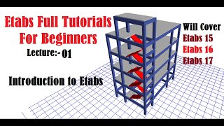 Etabs Full Tutorials for beginners  Introduction to Etabs  Lec01 [upl. by Kcam710]