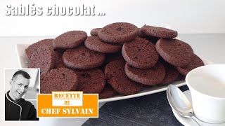 Sablés au chocolat  Recette par Chef Sylvain [upl. by Eilsehc512]