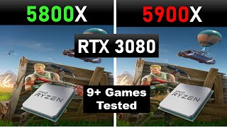 AMD RYZEN 5800X vs 5900x with 3080 in 1440p 4k  Valhalla Farcry Hprizon New Dawn RDR 2 more [upl. by Chaworth]