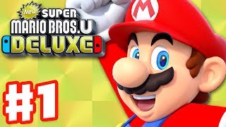 New Super Mario Bros U Deluxe  Gameplay Walkthrough Part 1  Acorn Plains 100 Nintendo Switch [upl. by Lula]