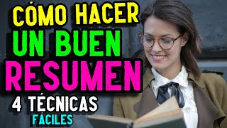 CÓMO HACER UN BUEN RESUMEN 4 técnicas textuales muy fáciles [upl. by Oeht503]