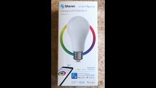 STEREN SHOME120 FOCO INTELIGENTE SMART LAMPARA LED RGB WiFi [upl. by Heng]