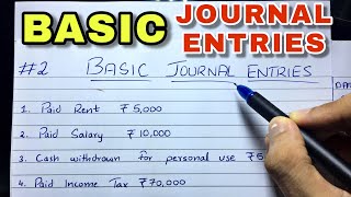 Basic Journal Entries by Saheb Academy  Class 11  BCOM  CA Foundation [upl. by Ardnic]