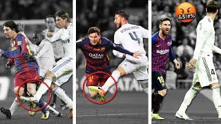 Sergio Ramos vs Lionel Messi 🤬  TODAS las PELEAS y PATADAS en Real Madrid vs Barcelona [upl. by Martinson986]