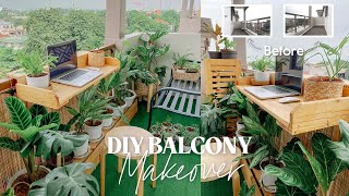 Small Balcony DIY Makeover  Simple amp Functional  Manila Condo [upl. by Porett]