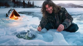 Springtime Ice Fishing Catch amp Cook  PLUS Roadkill Fiasco [upl. by Siekram]