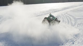 World’s Fastest Snow ​Ploughing with an Unmanned Tractor​ [upl. by Hendren849]