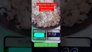 Calories in Cooked Rice [upl. by Natsud]