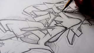 How to draw a Graffiti piece [upl. by Clare712]