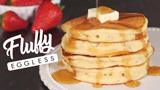 Eggless Fluffy Pancakes  Easy One Bowl  How Tasty Channel [upl. by Trah]