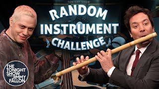 Random Instrument Challenge with Pete Davidson  The Tonight Show Starring Jimmy Fallon [upl. by Smaoht]