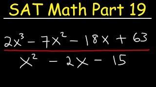 Long Division of Polynomials  SAT Math Part 19 [upl. by Martica]