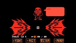 UnitaleCYF Underfell sans戦Undertale fangame [upl. by Erdne727]