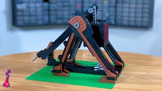 How to build a Working LEGO Catapult Trebuchet [upl. by Draillih]