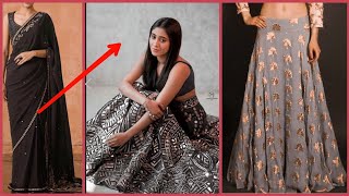 DIY  ALine Lehenga cutting and stitching in just 10 minutes Reuse Old sareeFabric [upl. by Odette]