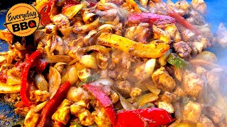 Marinated Chicken Fajitas  Blackstone Griddle  How to make Chicken Fajitas Recipe  Everyday BBQ [upl. by Llehsar]