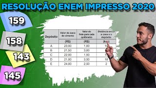 🔵 Questão 159  Caderno Azul  Razão e Proporção  MATEMÁTICA ENEM 2020 [upl. by Nillek]