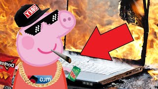 Peppa Wutz Verarsche  Peppa ZERSTÖRT den Computer  YouTube Kacke [upl. by Frodeen403]