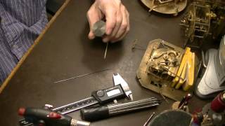 The Village Clockmaker Clock repair tutorial 20 Repairing a broken hole in a center shaft [upl. by Ahsitniuq]