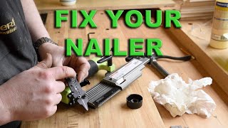 Air Nailer Fix Cleaning Inspection and Reassembly [upl. by Nwahsek]