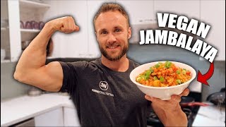 VEGAN JAMBALAYA  EASY ONE POT MEAL [upl. by Glendon]