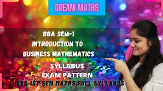 Introduction to Business Mathematics BBA SEM1 [upl. by Allicirp513]