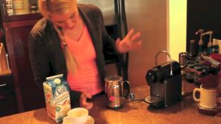 Nespresso Aeroccino Plus Frother Review Frothing Almond Milk [upl. by Canter596]