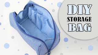 INDISPENSABLE DIY ZIPPER POUCH BAG IDEA  So Useful Purse Storage Bag Tutorial Cut amp Sew Method [upl. by Russom82]