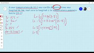 EJEMPLO DE DILATACION LINEAL [upl. by Gerardo]