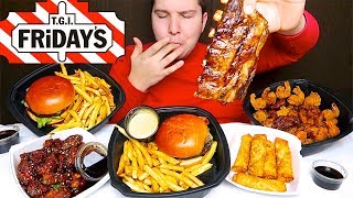 My First Time Trying Ribs • TGI Fridays Feast • MUKBANG [upl. by Zelazny763]