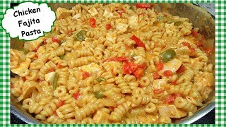 ONE POT Chicken Fajita Pasta  Leftover Rotisserie Chicken Recipe [upl. by Arreik]